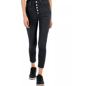 NWT Juniors 15 Tinseltown Black High Rise Skinny Jeans RockerCore Grunge Punk